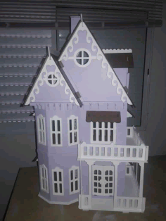 Lasercut Wooden DIY 3D Puzzle House Free Vector, Free Vectors File