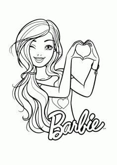 Funny Barbie Doll Coloring Pages PDF, Free Vectors File