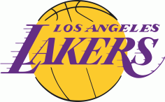 Lakers p2 Logo Stencil SVG Design File, Free Vectors File