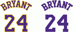 BRYANT 24 Stencil SVG Vector, Free Vectors File