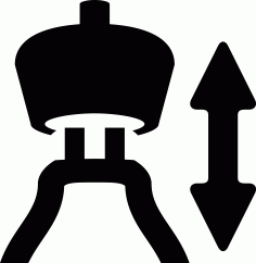 Lamp With Double Arrow Signal Silhouette SVG Vector, Free Vectors File