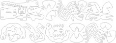 Scorpion 3D Puzzle Laser Cut Free DXF File, Free Vectors File