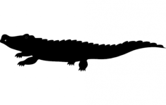 Crocodile Silhouette Vector Free DXF File, Free Vectors File