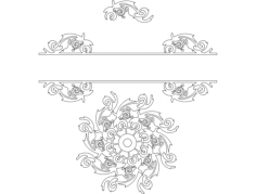 Scroll Design Free DXF File, Free Vectors File