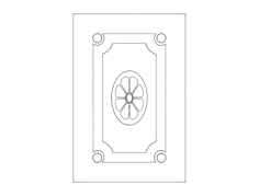 Floral Door Design Free DXF File, Free Vectors File