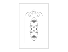 Door Pattern Free DXF File, Free Vectors File