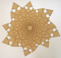 Fibonacci Spiral Jigsaw Puzzle Free DXF File, Free Vectors File