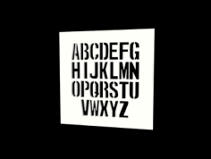 Monospaced Stencil Font Free DXF File, Free Vectors File