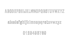 Army Stencil-Font Free DXF File, Free Vectors File