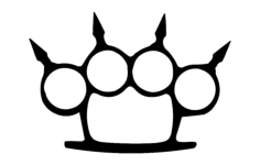 Brass Knuckles Vector Art Free DXF File, Free Vectors File