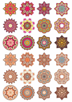 Mandala Pattern Doodle Round Ornaments Free Vector, Free Vectors File