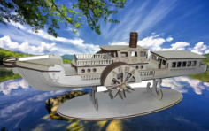 Ship 3D Puzzle Pattern Free Vector, Free Vectors File
