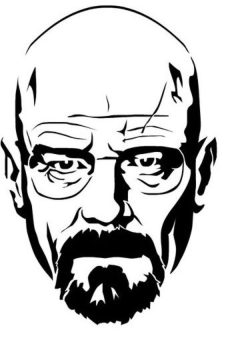 Walter White Heisenberg From Breaking Bad Stencil Free DXF File, Free Vectors File