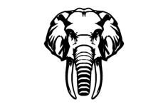 Elephant Free DXF File, Free Vectors File