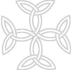 Celtic Triquetra Cross Free DXF File, Free Vectors File