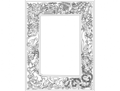 Celtic Clip Art Frame Free DXF File, Free Vectors File