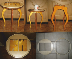 Small Side Table Free DXF File, Free Vectors File