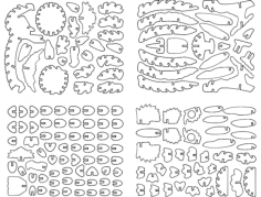 Buho 3D Puzzle Free DXF File, Free Vectors File