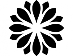 Zen Flower Free DXF File, Free Vectors File