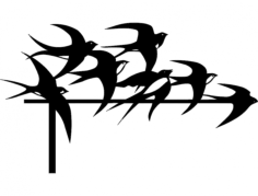 Swallows Free DXF File, Free Vectors File