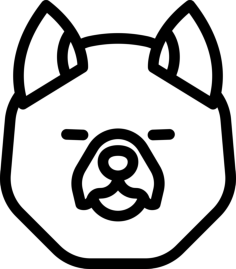 Akitas Editable Svg Line Art, Free Vectors File