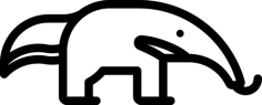 Anteater Simple Line Art Svg, Free Vectors File