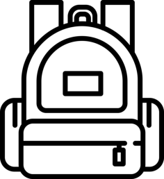 Backpack Stencil Svg Design File, Free Vectors File