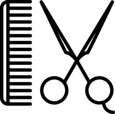 Barber Outline Drawing Svg Vector, Free Vectors File