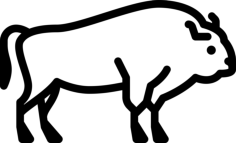 Bison Outline Drawing Svg Vector, Free Vectors File