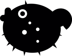 Blowfish Line Art Illustration Svg, Free Vectors File