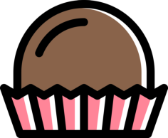 Bonbon Simple Line Art Svg, Free Vectors File