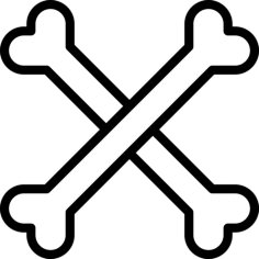 Bones Sticker Svg Vector, Free Vectors File