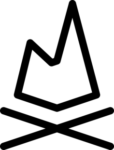 Bonfire Simple Line Art Svg, Free Vectors File