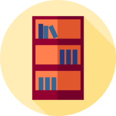 Bookcase Black And White Svg Vector, Free Vectors File