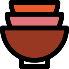 Bowls Outline Icon Svg Set, Free Vectors File