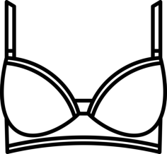 Brassiere Stencil Svg Vector, Free Vectors File
