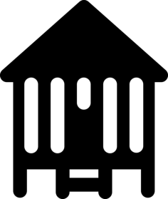 Bungallow Silhouette Cutting Svg Files, Free Vectors File