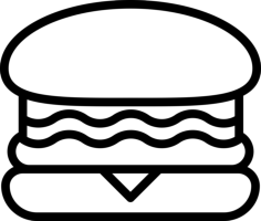 Burguer Outline Svg Vector, Free Vectors File