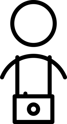 Cameraman Simple Line Art Svg, Free Vectors File