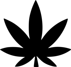Cannabis Simple Line Art Svg, Free Vectors File
