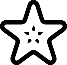 Carambola Sketch Style Svg Vector, Free Vectors File