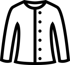 Cardigan Stencil Svg Vector, Free Vectors File