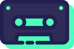 Cassette Contour Svg Vector, Free Vectors File