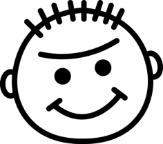 Cheeky Line Art Illustration Svg, Free Vectors File