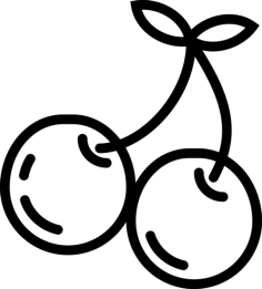 Cherries Svg Line Art, Free Vectors File