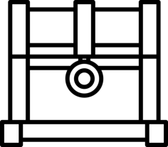Chest Outline Icon Svg Set, Free Vectors File