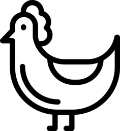 Chicken Outline Icon Svg Set, Free Vectors File