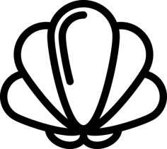 Clam Laser Cut Svg File, Free Vectors File
