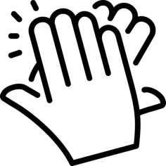 Clapping Engraving Svg Design, Free Vectors File