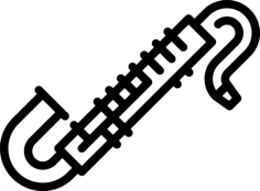 Clarinet Digital Sketch Svg Design, Free Vectors File
